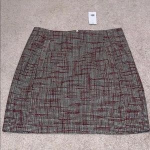 Black and Red Tweed Skirt